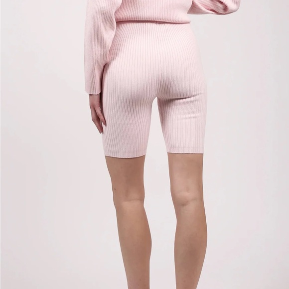 Brunette the Label Ribbed Biker Short - Pink - Picture 4 of 5